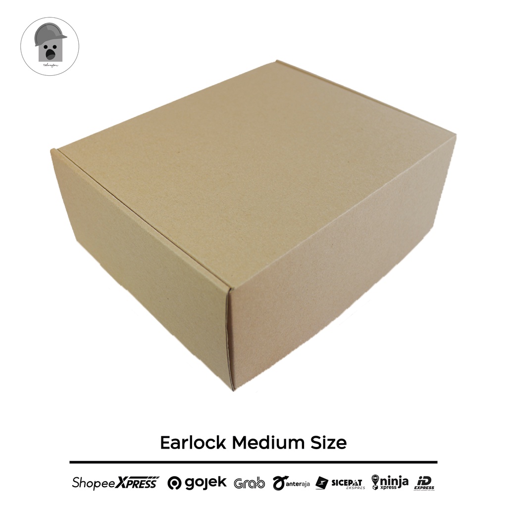 

SIZE SEDANG! EARLOCK BOX CORRUGATED POLOS Cocok Untuk Clothing Packaging, Online Shop, Hampers, dsb.