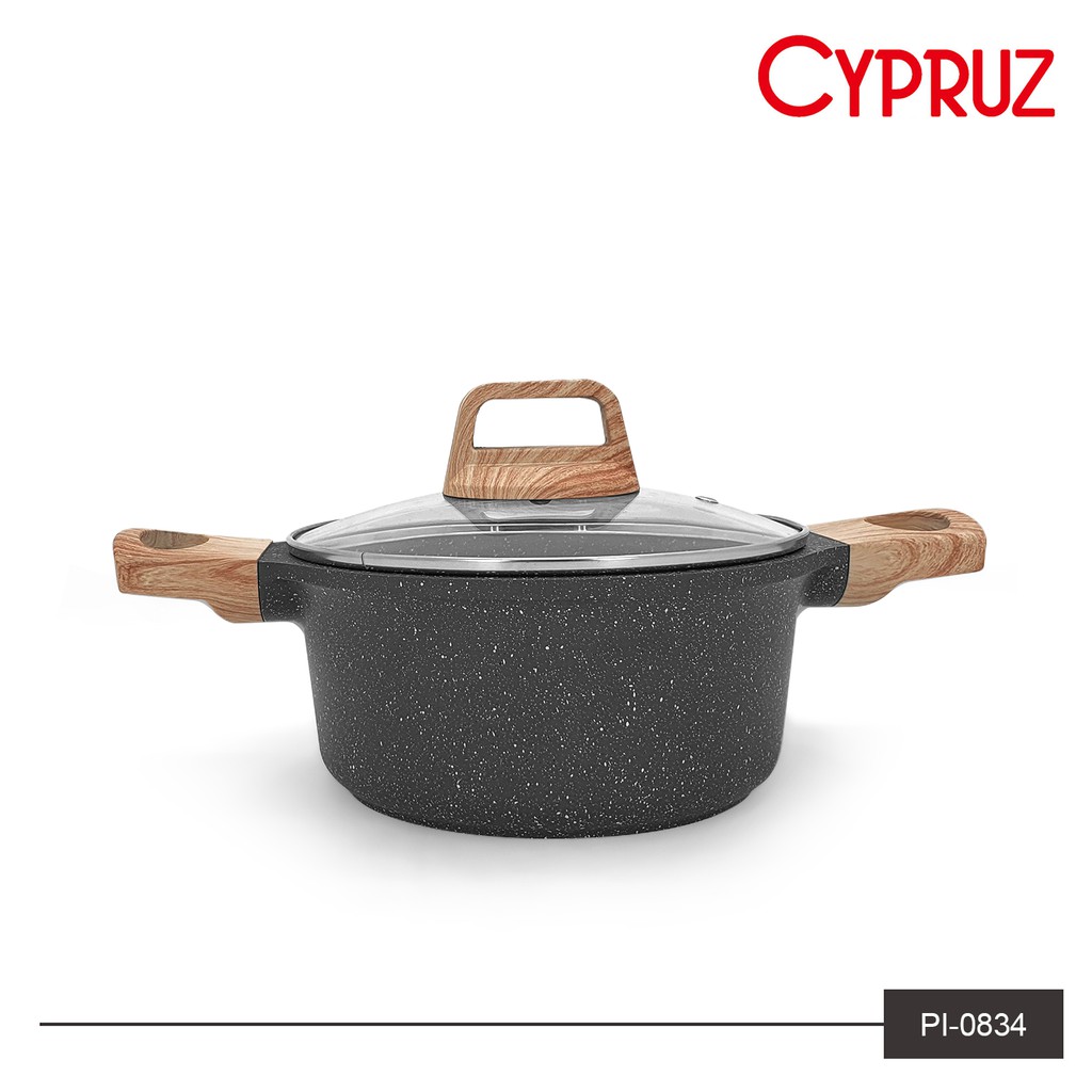 Casserole + Lid Granite Greblon Cypruz