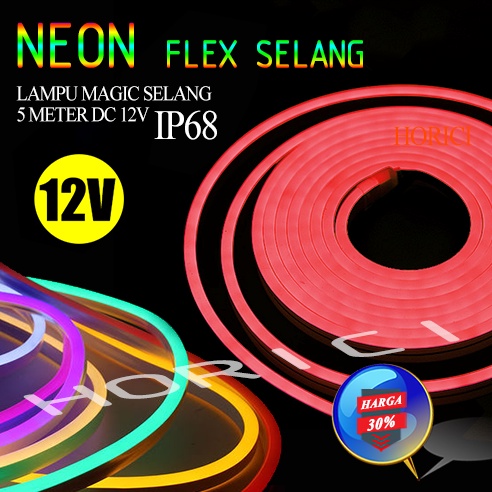 DC 12V IP68 NEON FLEX SELANG OUTDOOR INDOOR LED SELANG PANJANG 5M