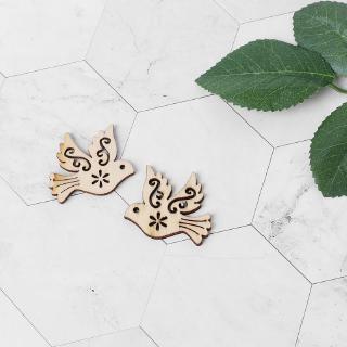 50pcs Hiasan Bentuk Burung Merpati Bahan Kayu Untuk 50pcs Hiasan Bentuk Burung Merpati Bahan Kayu Untuk