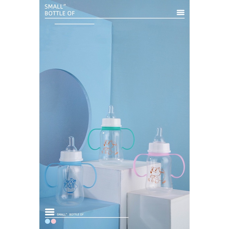 Botol Minum Susu Bayi Anak Dengan Gagang  Pegangan 150ml