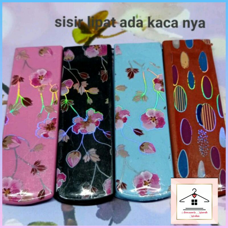 sisir lipat kaca/ sisir dan kaca murah / sisir lipat sanrio