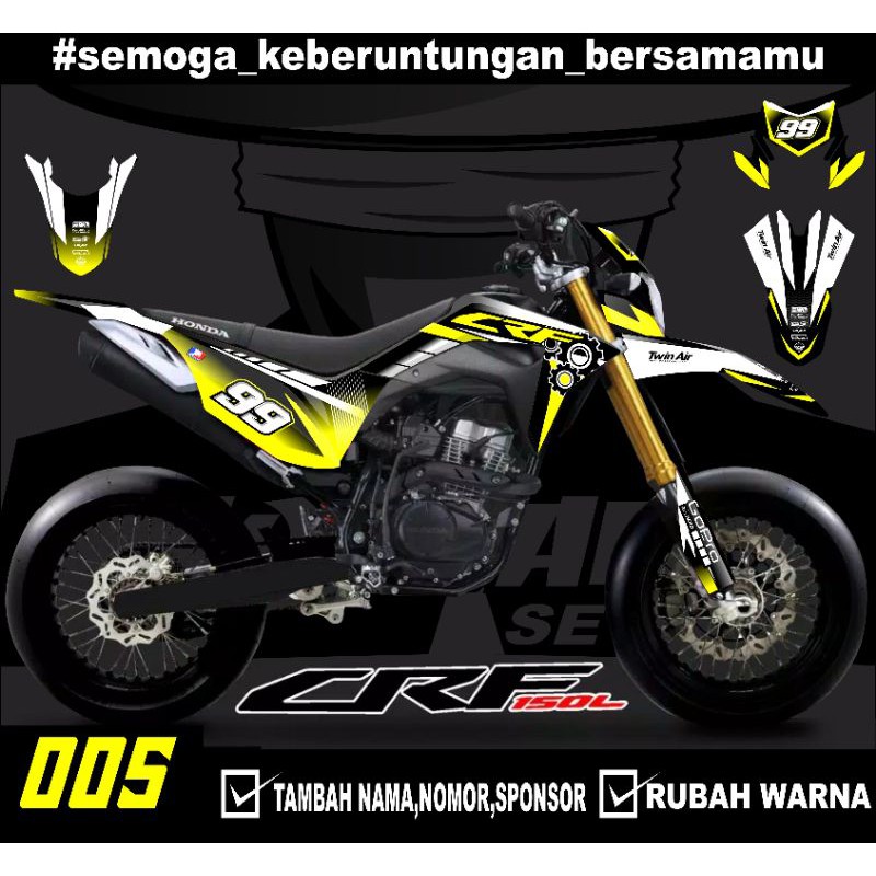 Sticker setiker stiker decal CRF 150 L- Fullbody-Dekal stiker Trail Supermoto laminasi glosy