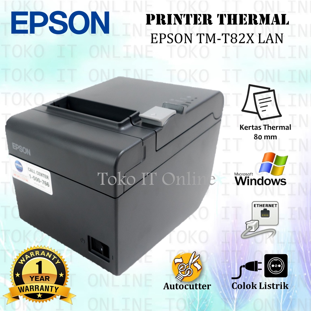 Jual Epson Tm T82x Printer Thermal 80mm Print Struk Kasir Epson Tm T82x Shopee Indonesia 4905
