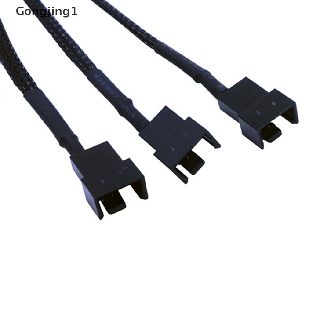 Gongjing1 Kabel Adapter Splitter Molex Ke 3 Way 3Pin / 4Pin 12V Untuk Power Fan Komputer