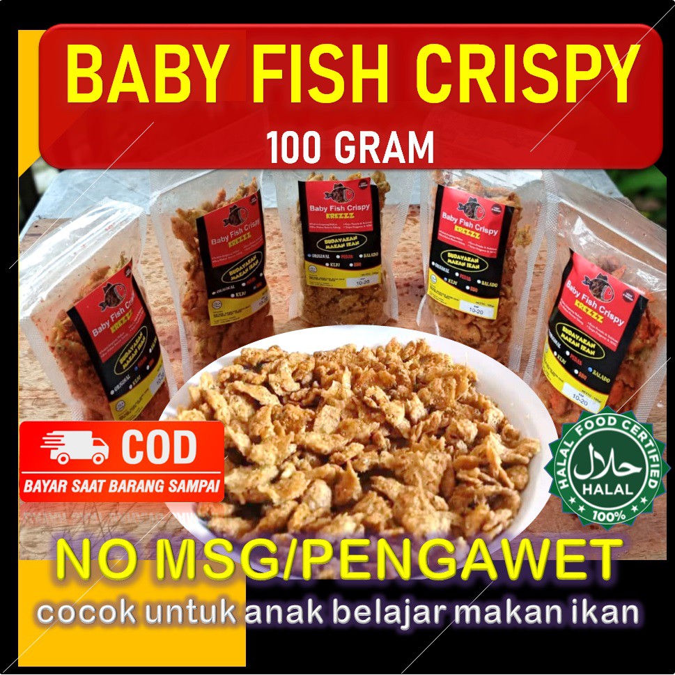 

Snack Cemilan Sehat Baby Fish KREZZ, Cemilan Ikan Crispy Jaman Now