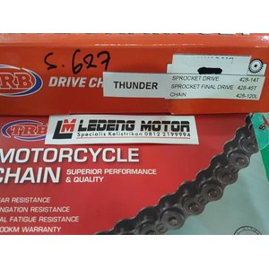 Gear Set Thunder 125cc GirSet Depan Belakang Rantai Komplit Nakasone TRB