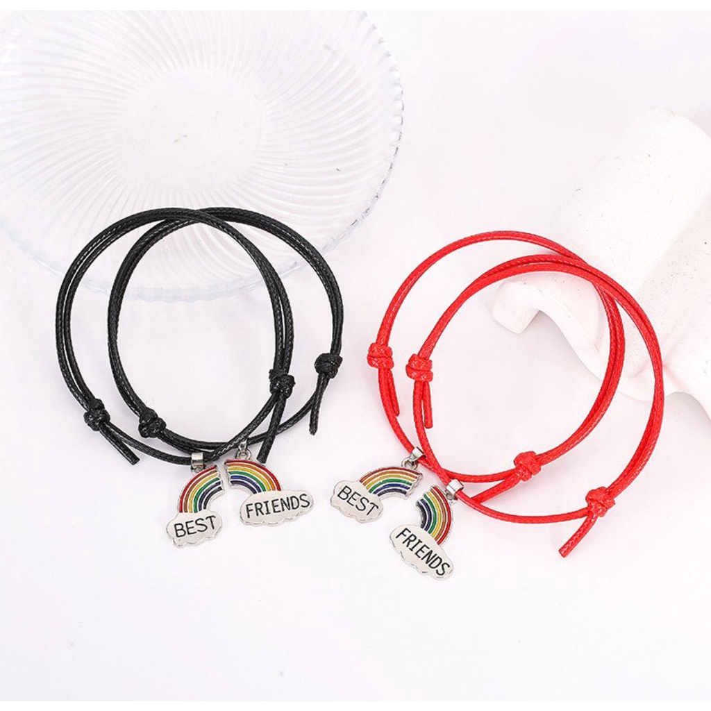 Nanas Pelangi Best Friend Gelang Tangan Pria Dan Wanita Perhiasan Adjustable