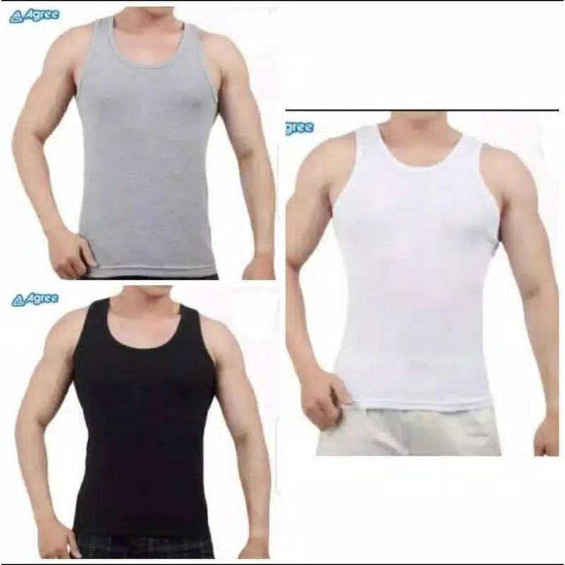 Singlet Agre Dewasa / Singlet Agre Sport / Kaos Dalam Tangtop Pria Size M-L-XL AGREE SPORT (R²)