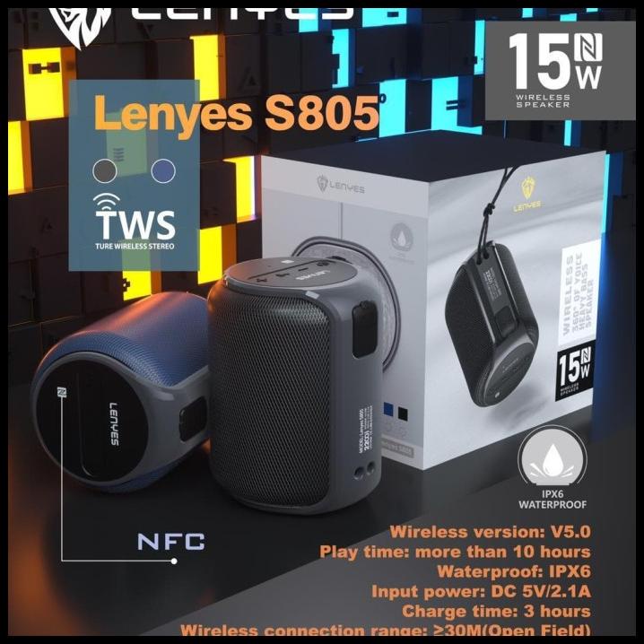 Speaker Bluetooth Lenyes S805 Super Bass Sound High Quality S-805