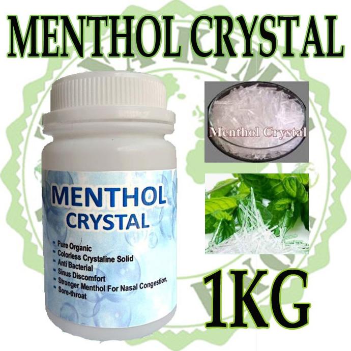 

Mentol Kristal 1kg / Menthol Crystals Murni Food Grade ---NEW---