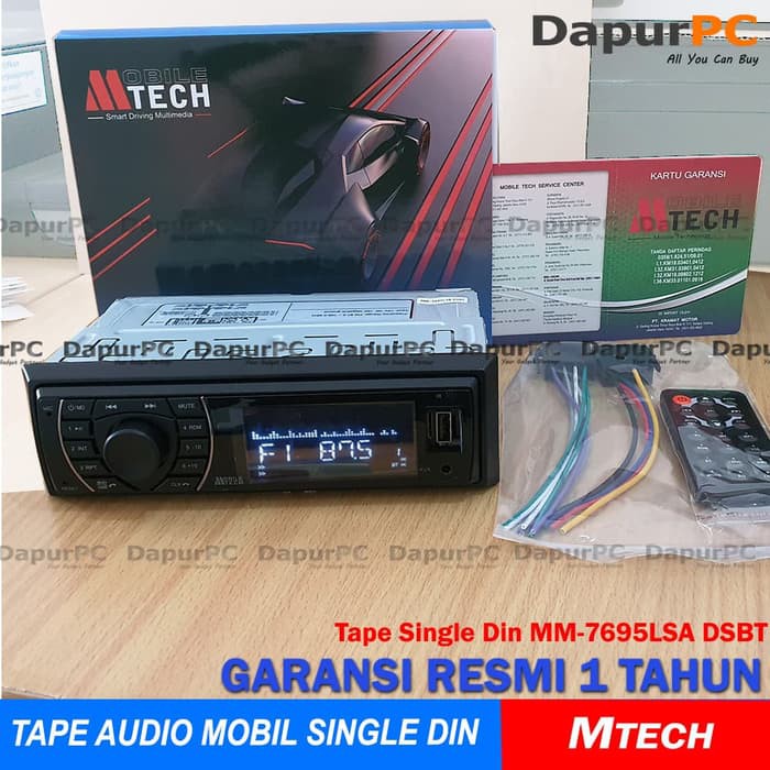Tape Mobil MTech MM-7695LSA GARANSI SNI Audio MP3 Single Din Murah