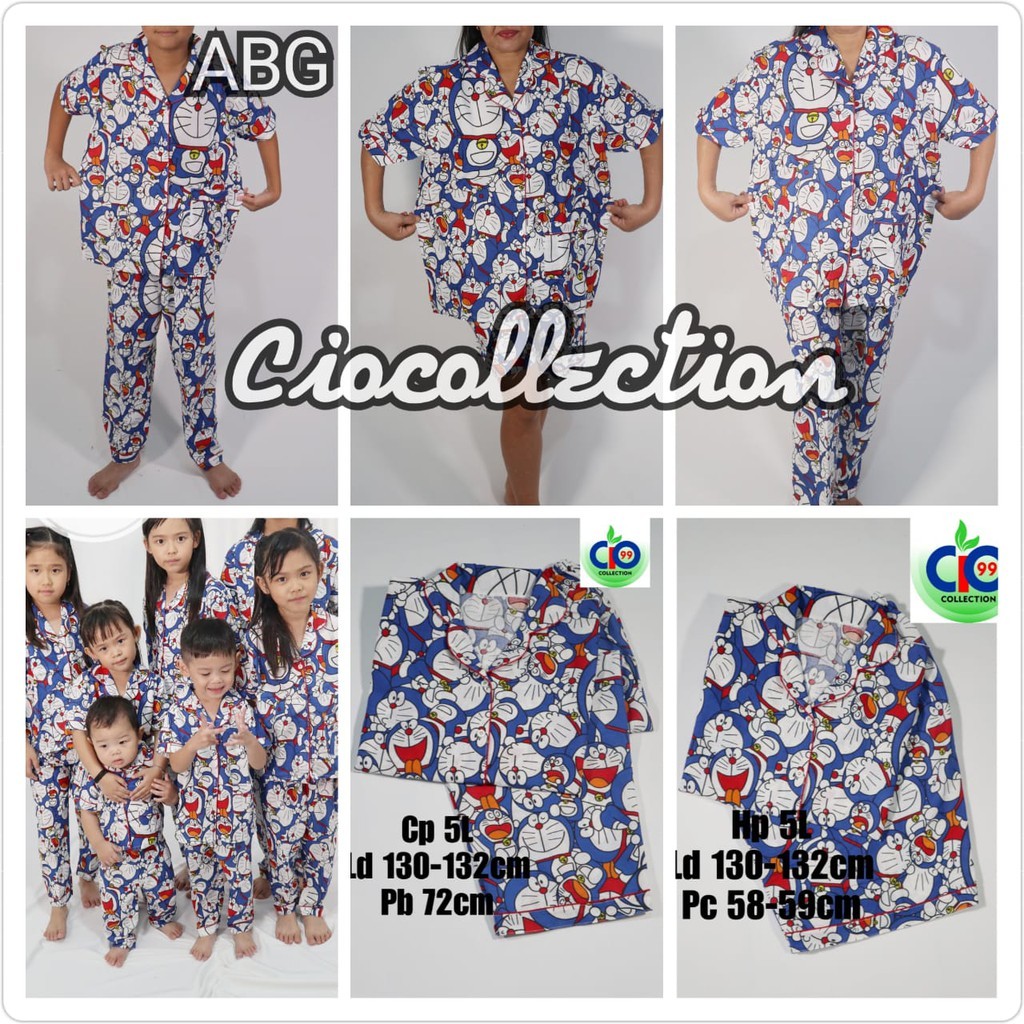 piama bisa couple ibu dan anak motif bigmon