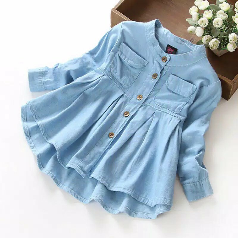 Zahra Dress Anak Perempuan Gracia Bahan Katun | Pakaian Anak Terlaris Umur 1-5 Tahun