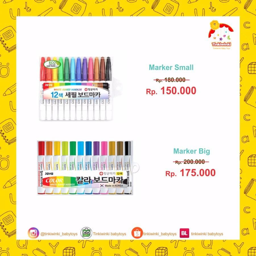

Oh My Mats Java White Board Markers - TINKY2252