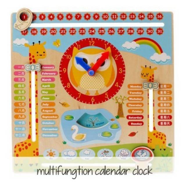 

PROMO MURAH Multifungtion calender clock
