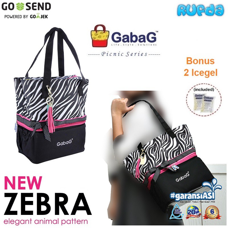 Gabag New Zebra Cooler Bag Tas Pendingin ASI