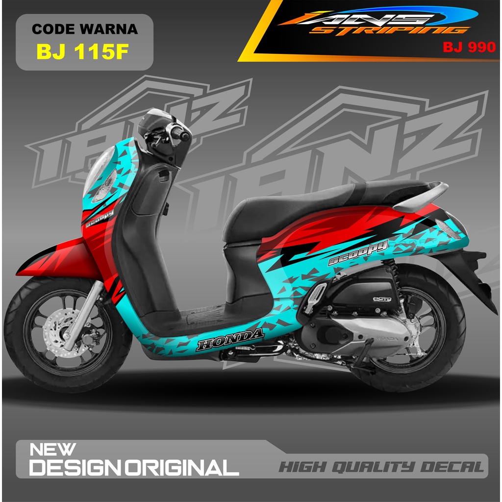 STIKER DECAL SCOOPY FULL BODY / STICKER VARIASI SCOOPY MODEL TERBARU / STICKER ALL SCOOPY