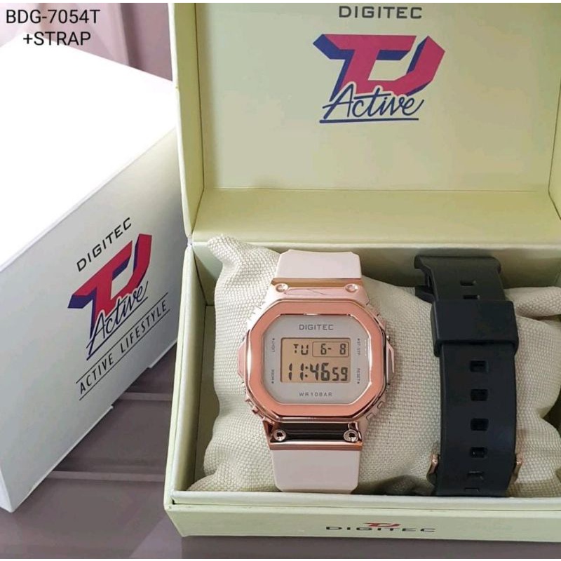 Jam Tangan Pria Wanita DIGITEC DG 7054 / DG-7054 / DG7054 Dual Strap Watch Jam Tangan ORIGINAL