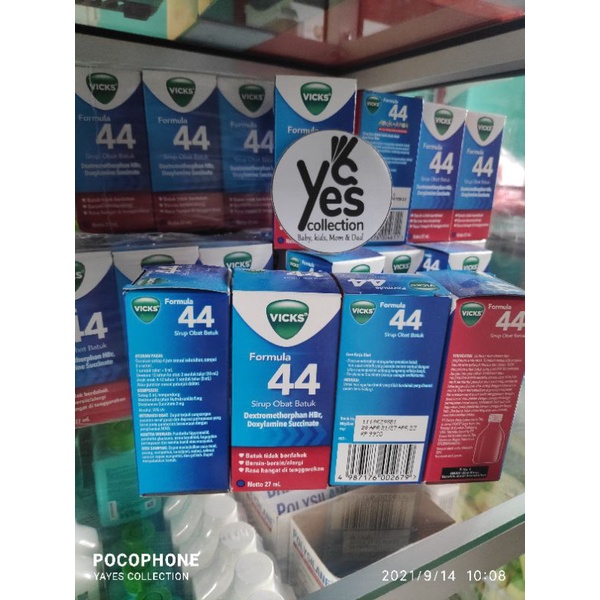 Vicks Formula 44 Anak Dewasa 27ml Sirup Obat Batuk Berdahak kering viks Stroberi bersin alergi