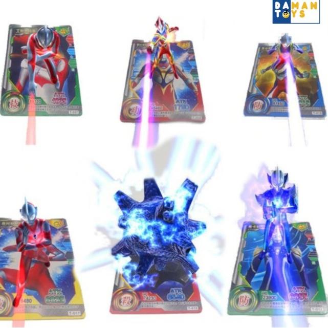 ۞ Mainan Kartu Ultraman Scan Fusion Card AR Ultraman Ginga Ultraman R/B ➩