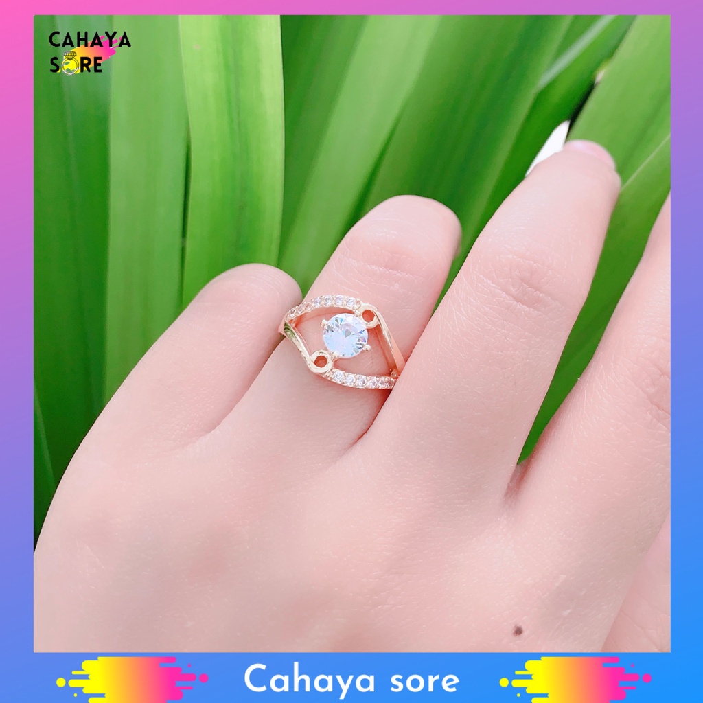 Cincin Xuping Gold Cincin Dewasa Model Permata Cantik CD42