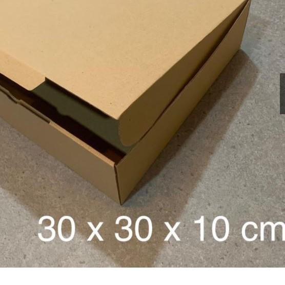 

♪ (10 pcs) Kardus Uk. 30x30x10 cm ....Die Cut kotak Kue, snack -aksesoris-dll model box pizza ➺