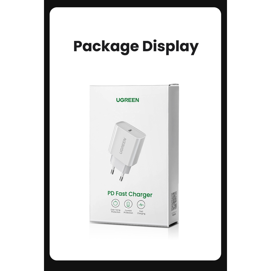 【Stok Produk di Indonesia】UGREEN PD 20W Quick Charge QC 4.0 3.0 USB Tipe C Untuk iPhone 14 13 pro Max 13 / 12 / 11 / XS / XR / 7 plus / 8 plus / X