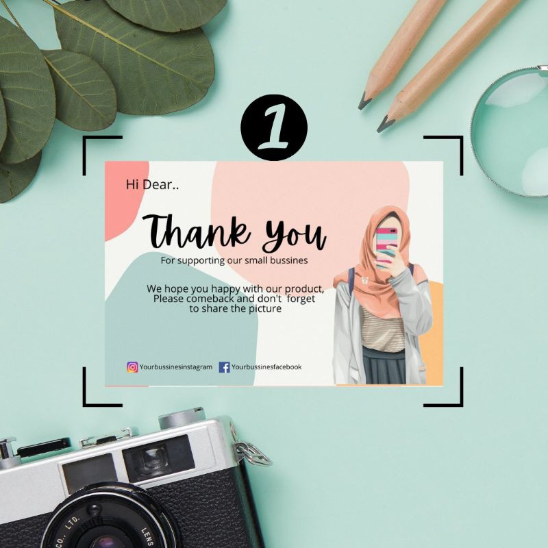 

[Bisa Custom] Thank You Card♥Thanks You Card♥Kartu Ucapan Olshop♥Kartu Terimakasih