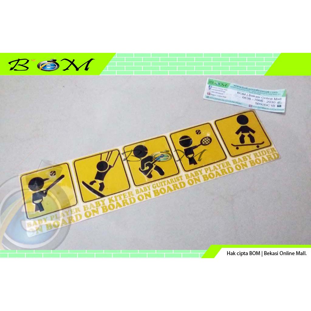 

tulisan gambar sticker stiker cutting baby on board