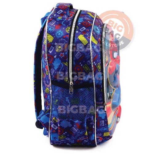 PTS - Ransel Sekolah Anak Cowo / Laki Laki Karakter  - 4D Emboss Space Clarity Hologram - Tas 4D Timbul Tas Timbul