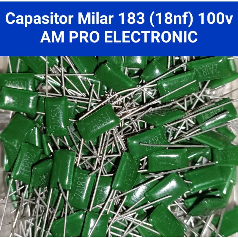 Kapasitor Milar 183 100v 18nf Capacitor Mylar 18n 0.018uf