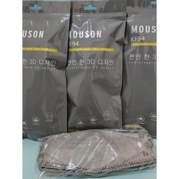 masker kf94 mouson / masker kf mouson 4ply isi 10pcs Daily protective mask import kemasan pack