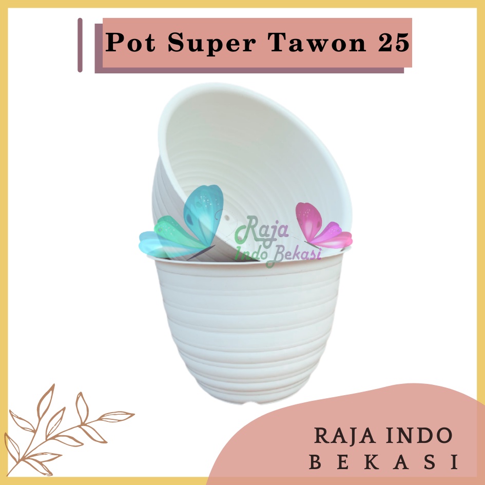 Pot Super Tawon 25 Putih Garden Of Love Pot Tawon Putih Tirus Pot Tawon Pirus 18 20 21 25 27 - Pot Tawon 25