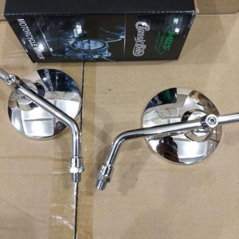 Spion day bulat chrome stelan spion retro daytona cb gl megapro