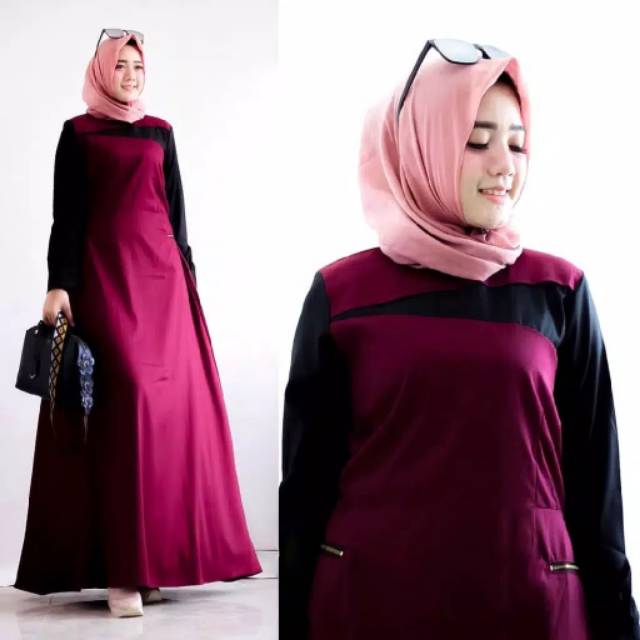 Oliver maxi baju gamis pakaian wanita dress fashion muslim