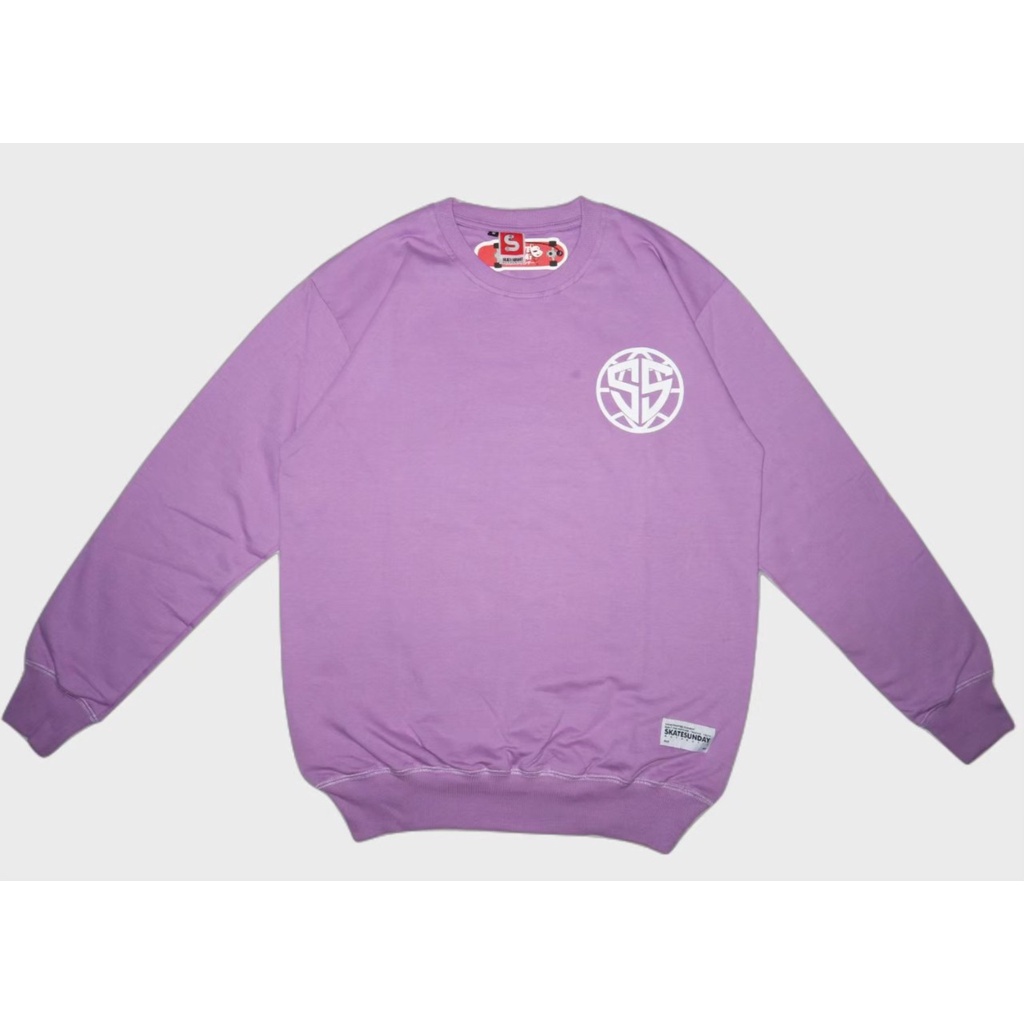 Jaket Sweater Crewneck SUNDAY GID – Purple Edition Fashion Trendy Casual Pria Good Brand Quality Stylish