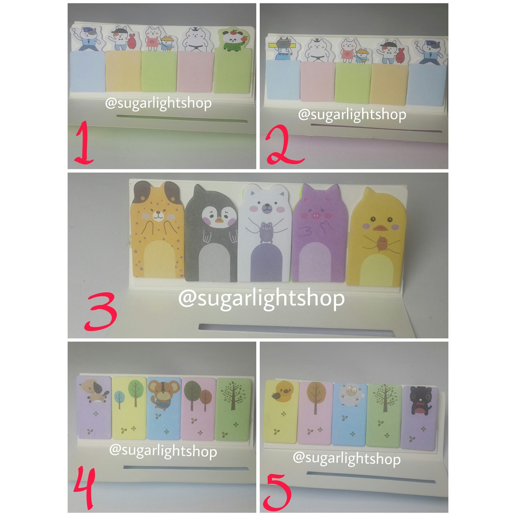 

Sticky Note Kertas Karakter, Stick Marker, Paste Bookmark, Penanda Buku, Pembatas Buku