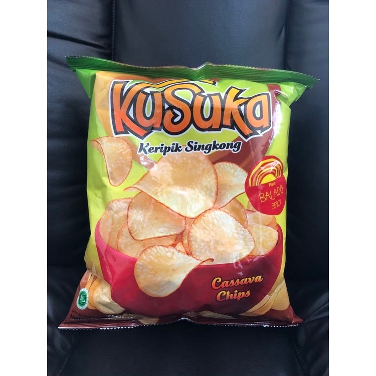 Kusuka Keripik singkong Rasa Balado Pedas / Keripik Spicy Balado 180gr