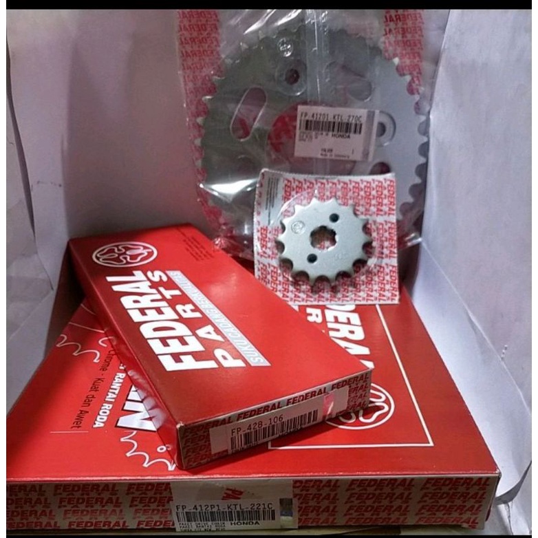 gigi tarik paket federal fit new, revo, supra x, supra 125