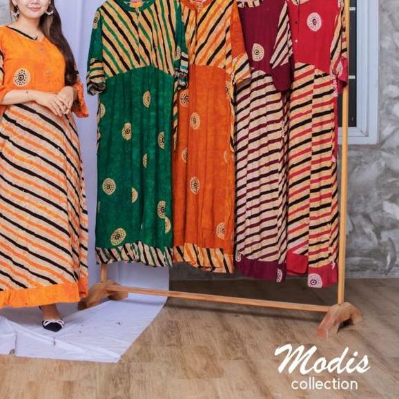 ✸ daster maura batik cap | daster busui lengan panjang | bisa daster | daster | daster kancing depan