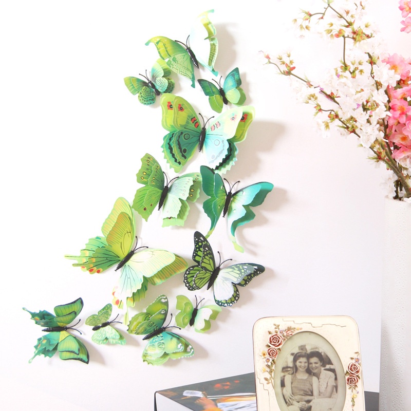RELIZA KUPU KUPU BUTTERFLY 3DIMENSI PREMIUM WALL STICKER DINDING