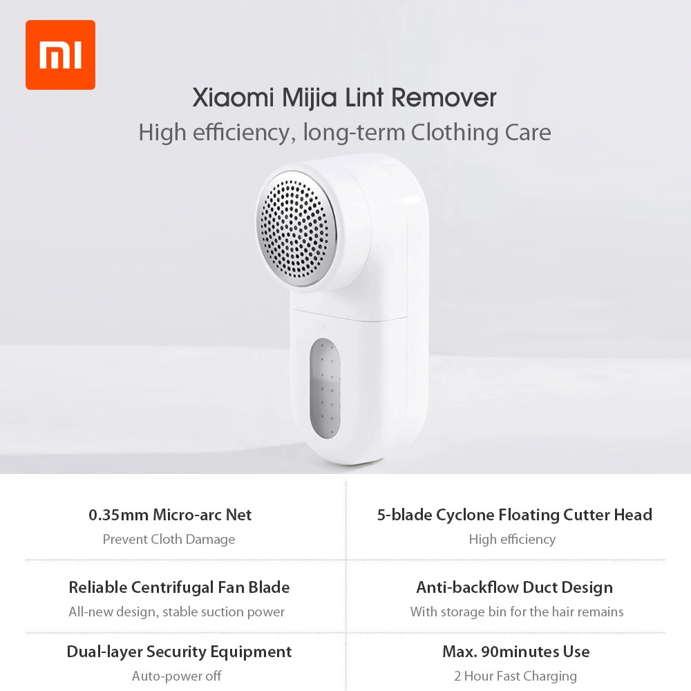 Xiaomi Mijia Fuzz Trimmer Portable Lint Remover Penghilang Bulu Serat Kain Original