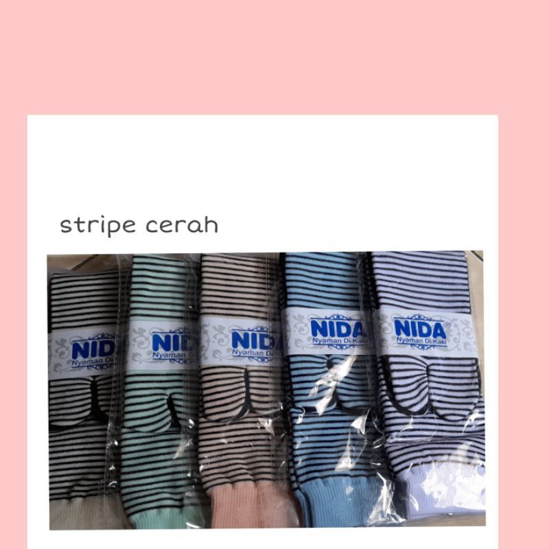 COD.Kaos kaki nida motif stripe/garis.Kaos kaki muslimah motif murah