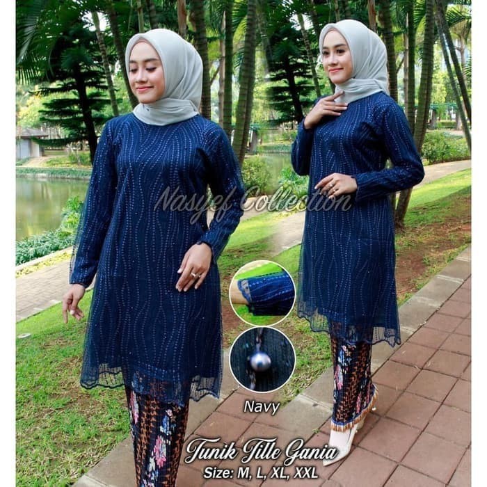 kebaya tunik tulle gania masakini