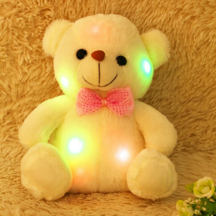 MOMBABY1 Boneka Beruang Teddy Bear Anak Lampu LED atau Kado Mainan Anak Perempuan Boneka Beruang