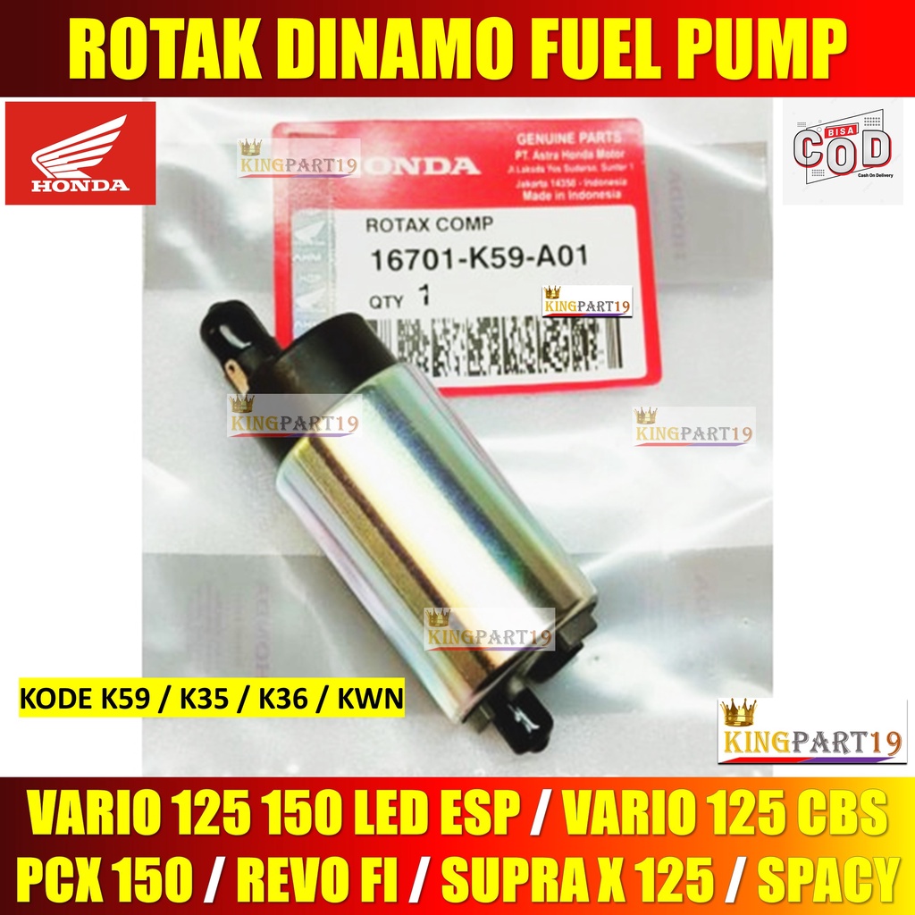 ROTAK DINAMO FUEL PUMP VARIO 150 125 LED ESP VARIO 125 CBS OLD PCX 150 SPACY REVO FI SUPRA X 125 - ROTAK K59 KWN K35 K36