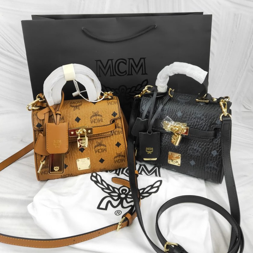 Mcm Heritage Mini Satchel In Visetos