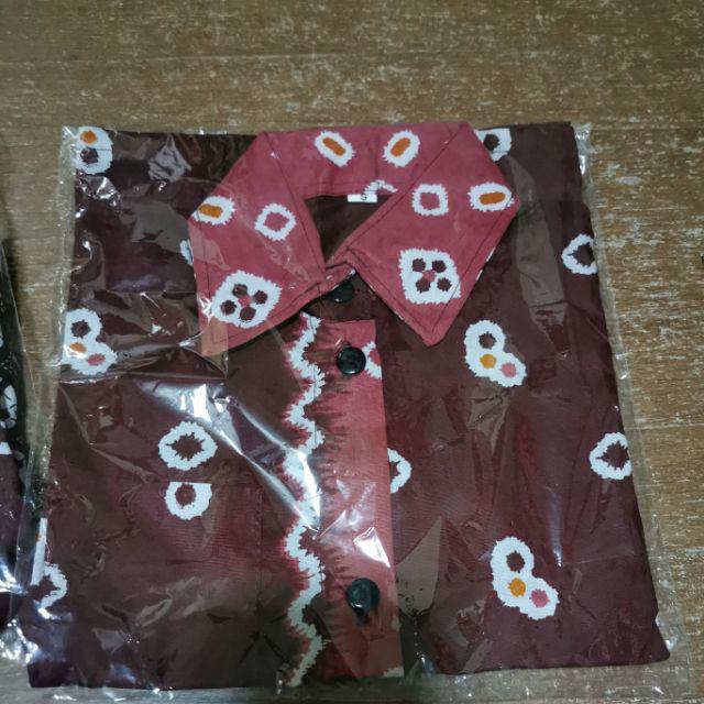 Kemeja Batik Anak Jumputan/kemeja Batik Anak Lengan Pendek/batik Anak Modern Termurah Di Pekalongan.