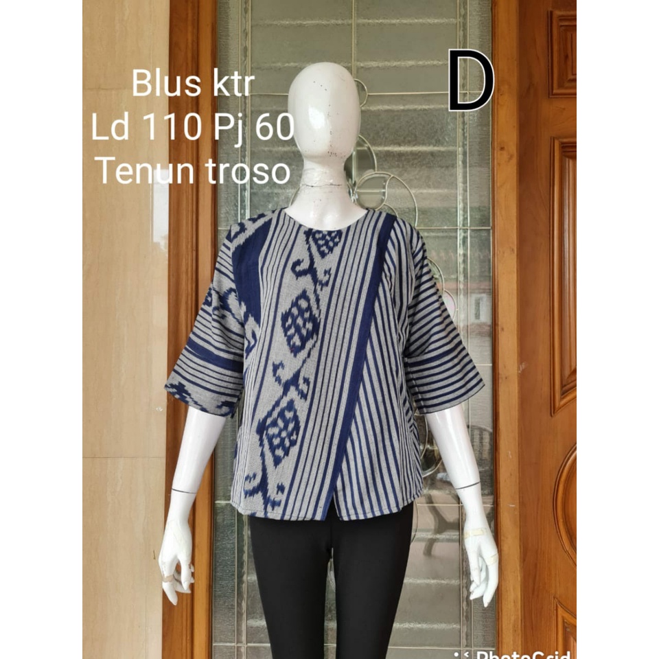 Blus kantor ori tenun troso